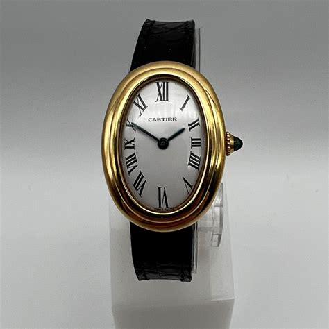 cartier baignoire leather strap|cartier watch men's leather strap.